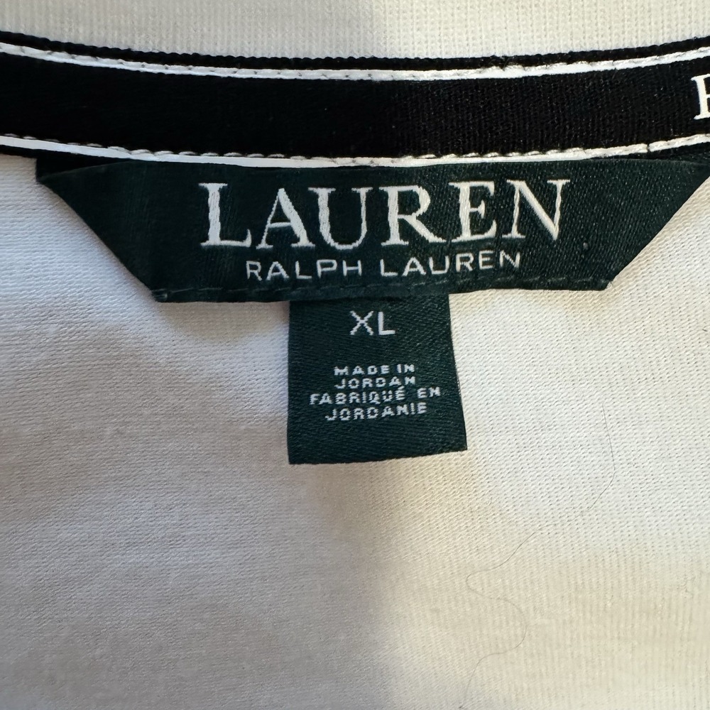 LAUREN Ralph Lauren Women T-Shirt Stripes XL Black & White Classic City Modern - Picture 4 of 4